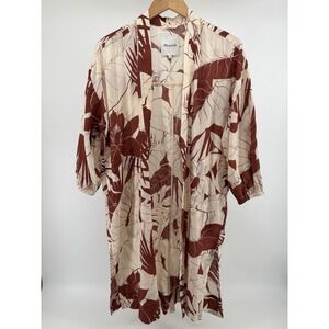 Madewell Robe in Tropical Vacation Women's Size S Kimono Beach Coverup Garden